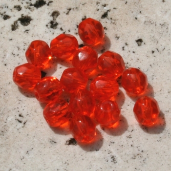 P 0048 - Glasschliffperlen, Orange, 4 mm
