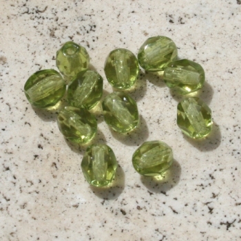 P 0049 - Glasschliffperlen, Olivgrün, 4 mm