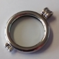 Preview: AH 0200 - Medaillon "Memory Locket", silberfarben mit Öse und Glas