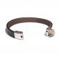 Preview: FKB 0002 - Lederarmband schwarz, flach