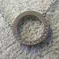 Preview: FKE 0007 - Kette aus Edelstahl mit Anhänger "Ring und Zirkonia"
