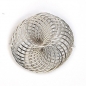 Preview: P 0497 - Metallperle "Swirl" - Schwarz - für 5mm Kautschuk