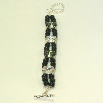 A 0029 - Bastelset Armband zu Rivoli-Collier, schwarz