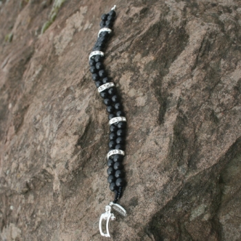 A 0086 - Bastelset Armband Strassbrücken, schwarz