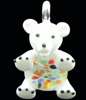 AH 0023 - Handgearbeiteter Glasanhänger "Teddy"