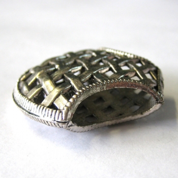 Preview: AH 0329 - Anhänger "Korbröhre" - silberfarben