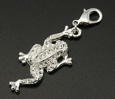 CL 0028 - Karabiner/Anhänger "Silberner Frosch"