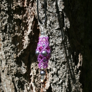 CR 0007 - Barockanhänger "Zapfen" in Pink