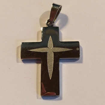 ESAH 0009 - Edelstahlanhänger "Graviertes Kreuz"