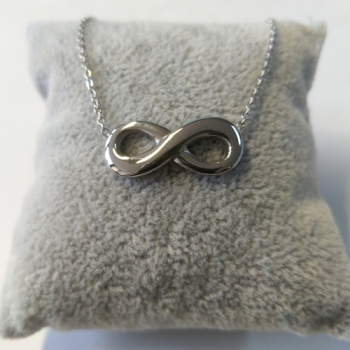 FKE 0009 - Kette aus Edelstahl mit Anhänger "Bis zur Unendlichkeit"