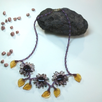 FT 0010 - Bastelset Kette Margherite Violett
