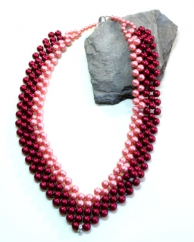 FT 0014 - Spitzencollier in Rot