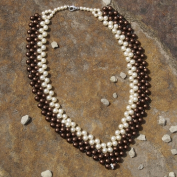 FT 0015 - Spitzencollier in Braun