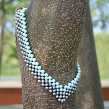 FT 0016 - Spitzencollier in Bleu