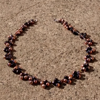 FT 0167 - Bastelset Kette Bella Donna in Schwarz und Kupfer