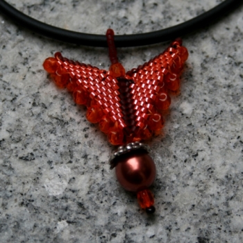 HB 0020 - Dreiecks-Anhänger in Herringbone (grün-gold)