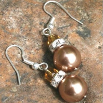 O 0035 - Bastelset Ohrringe in Braun