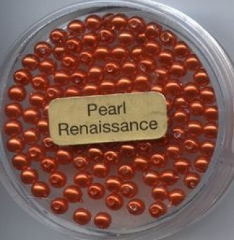 P-P-0760-03184 - Glasperlen, gewachst, dunkelorange, 3mm