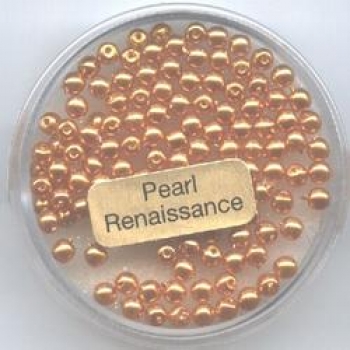 P-P-0760-03364 - Glasperlen, gewachst, hellorange, 3mm
