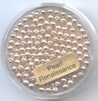 P-P-0760-03374 - Glasperlen, gewachst, beige, 3mm