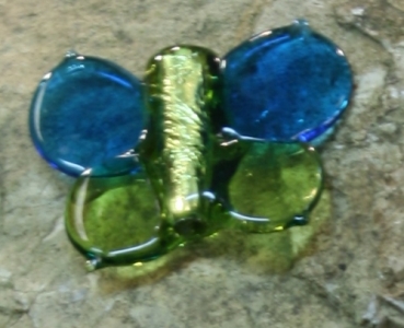 P 0003 - Perle Schmetterling Blau-Grün