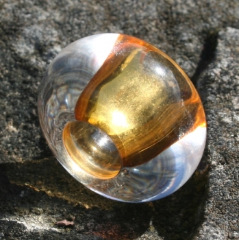 P 0393 - Rondellperle, kristall/honigfarben