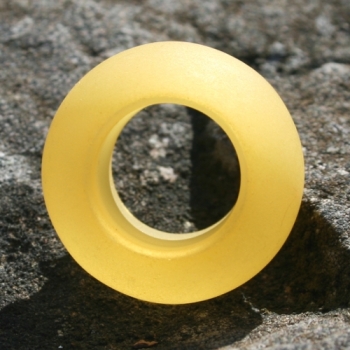 P 0395 - Rondellperle, matt, honigfarben