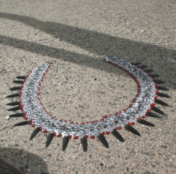 SQ 0010 - Bastelset Kette Pellets & Cubes in Kristall-Rot