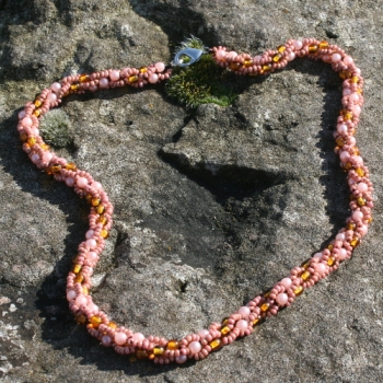 ST 0022 - Kette in Rose/Topas