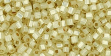TC-15-2125- Toho Cubes 15/0, 1,5mm, Silver-Lined Milky Lt Jonquil