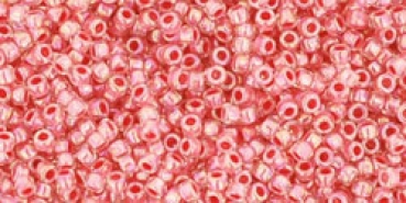 TR-15-779 - Toho Rocailles 15/0, 1,5 mm,  Inside-Color Rainbow Crystal/Salmon Lined