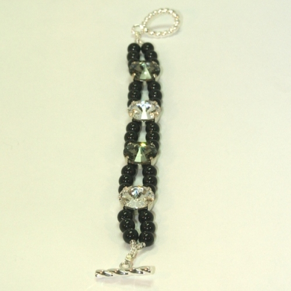 A 0029 - Bastelset Armband zu Rivoli-Collier, schwarz