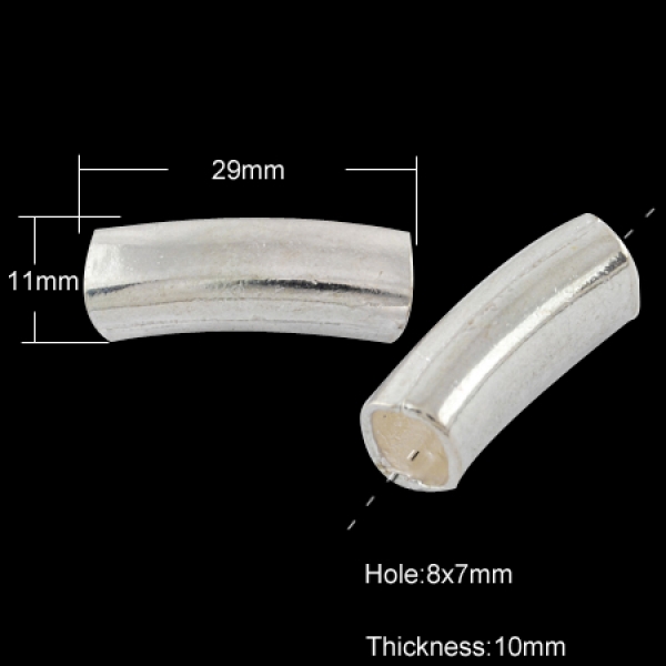 AH 0191 - Anhänger "Eckige Röhre" - silberfarben