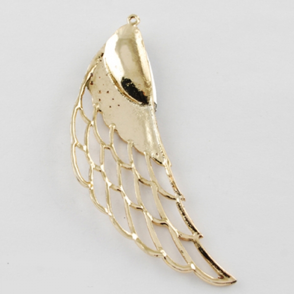 AH 0216 - Filigrane Metallfeder mit Strass, gold