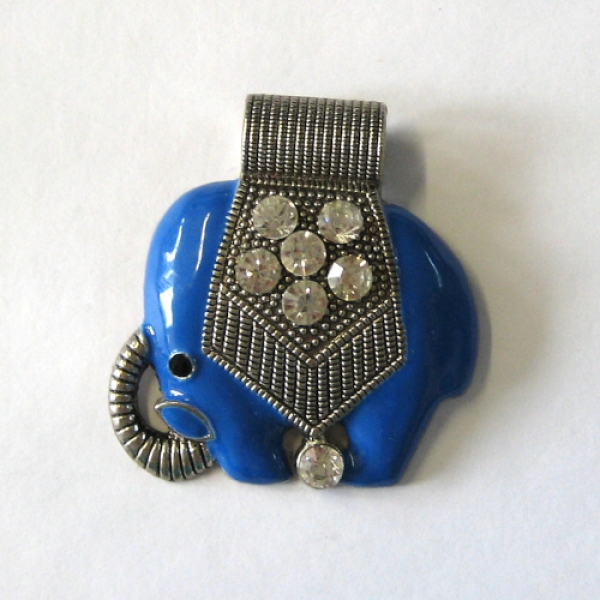 AH 0301 - Anhänger "Blauer Elefant" mit Strass
