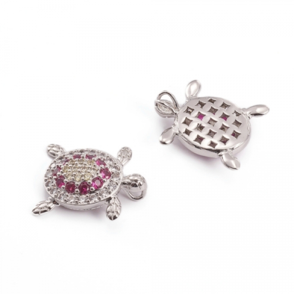 AH 0390 - Anhänger "Kleine Schildkröte mit Strass"