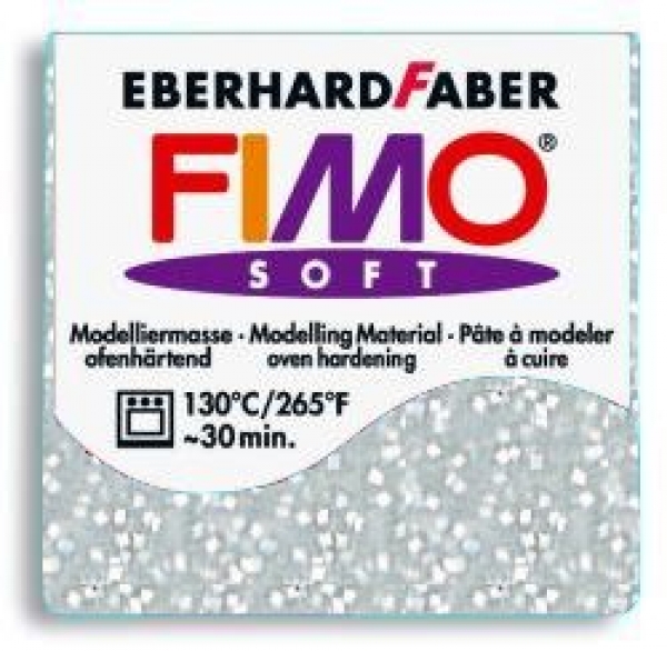FIMO-8020-812 - Fimo soft Normalblock - Metallic Silber