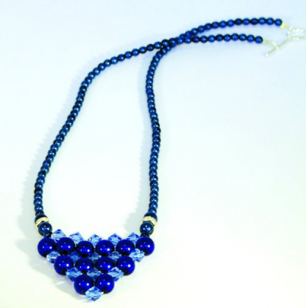 FT 0019 - Bastelset Dreieckskette in Saphirblau