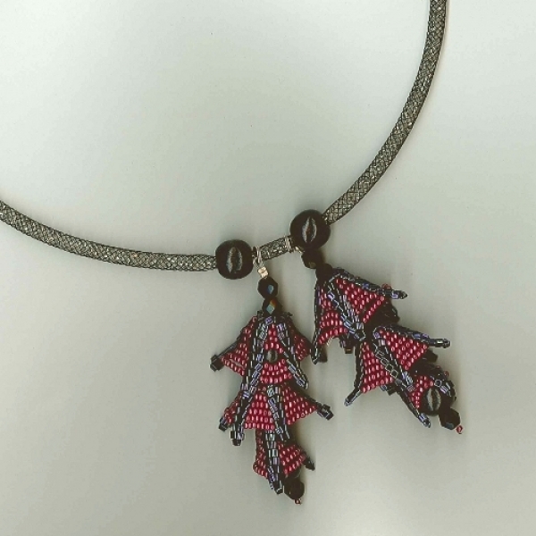 HB 0006 - Bastelset Pagoden-Anhänger in Himbeerpink