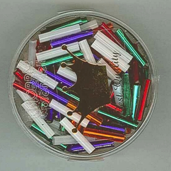 P-K-5533-199 - Miyuki Glasstifte, bunt (12x2,5mm)