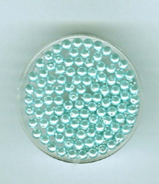 P-L-70436-3 - Glasperlen, gewachst, türkis, 3mm