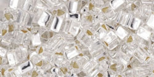 TTR-11-21 - Toho Triangles, 11/0, 2,2mm, Silver-Lined Crystal