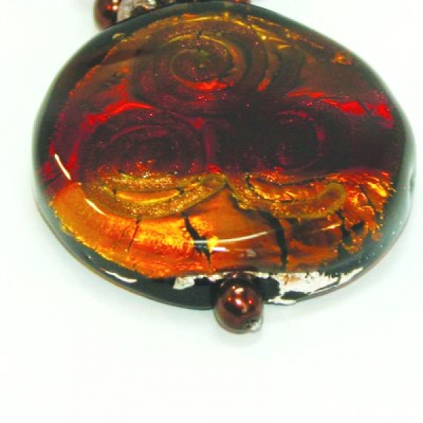 P 0075 - Switch it!-Lampenperle Rot-Braun C, dreifarbig