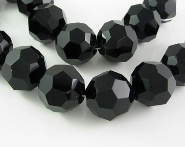 P 0358 - Glasschliffperle 20 mm schwarz