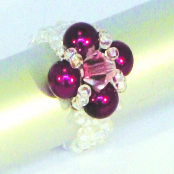 R 0021 - Ring in Bordeauxrot