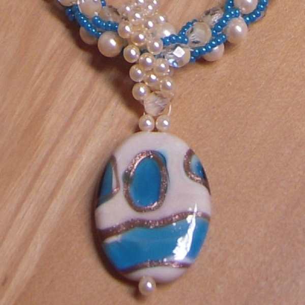 ST 0018 - Bastelset Switch it!-Kette Creme-Türkis