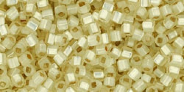 TC-15-2125- Toho Cubes 15/0, 1,5mm, Silver-Lined Milky Lt Jonquil