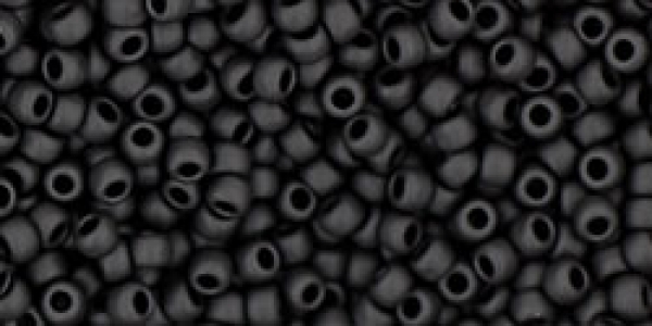 TR-11-49f - Toho Rocailles 11/0, 2,2 mm, Opaque-Frosted Jet
