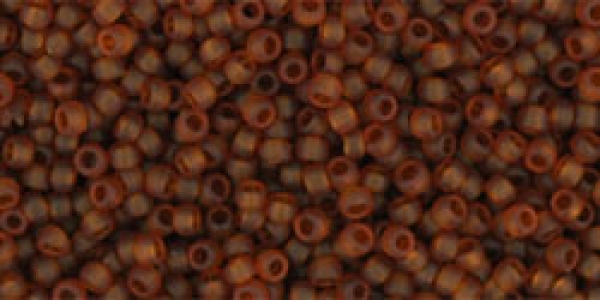 TR-15-423F - Toho Rocailles 15/0, 1,5 mm, Transparent-Frosted Smoky Topaz