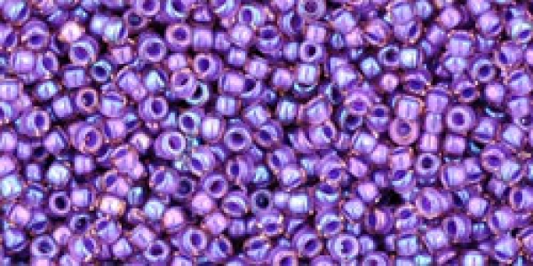 TR-15-928 - Toho Rocailles 15/0, 1,5 mm, Inside-Color Rainbow Rosaline/Opaque Purple Lined